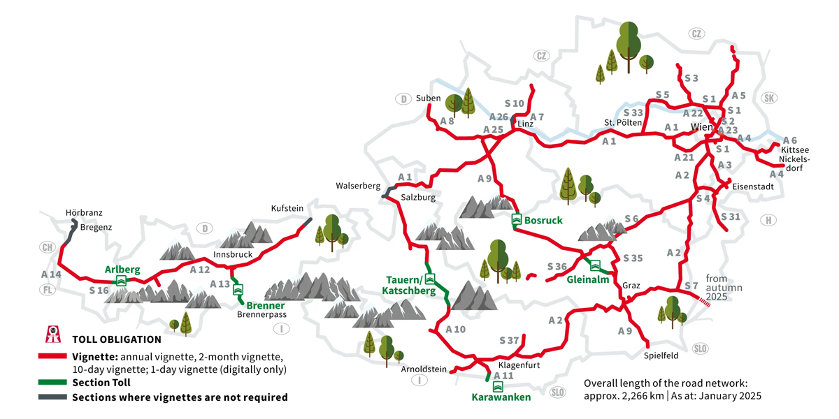 Strade a pagamento in Austria 